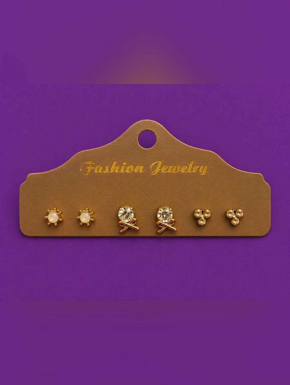 3/$30 Vintage Three Pair Stud Earrings Set